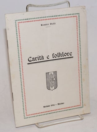 Cat.No: 228374 Carita e folklore. Renato Delli