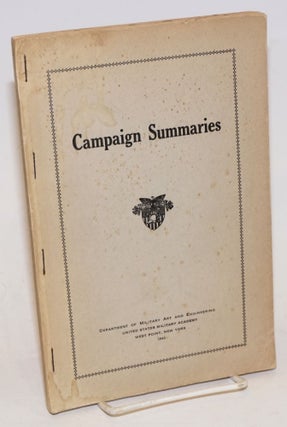 Cat.No: 228378 Campaign Summaries. J. R. Elliott, compiler