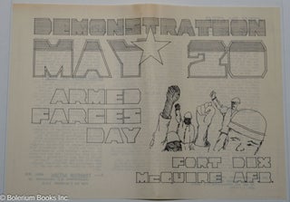 Cat.No: 228519 Demonstration May 20. Armed Farces Day. Ft. Dix, McQuire AFB [broadside