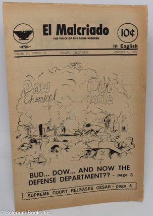 Cat.No: 228985 El Malcriado: The voice of the farm worker. Vol. 4, no. 12 (Jan. 1, 1971