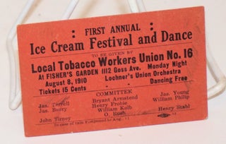 Cat.No: 229240 First annual Ice Cream Festival and Dance to be given by Local Tobacco...