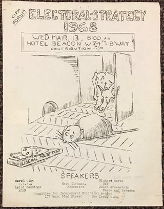 Cat.No: 229574 CIPA forum: electoral strategy 1968 [handbill