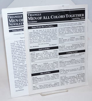Cat.No: 230115 Triangle Men of All Colors newsletter [two issues] April/May & June/July 1992