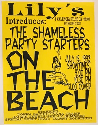 Cat.No: 230300 Two handbills: The Shameless Party Starters, On the Beach starring Donna...