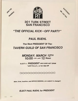 Cat.No: 230301 Kok Pit: The official kick-off party, Paul Ruehl, the next President of...