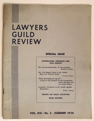 Cat.No: 230348 Lawyers Guild Review Volume 16 Number 2, Summer 1956