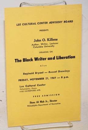 Cat.No: 230605 Lee Cultural Center Advisory Board presents John O. Killens, author,...