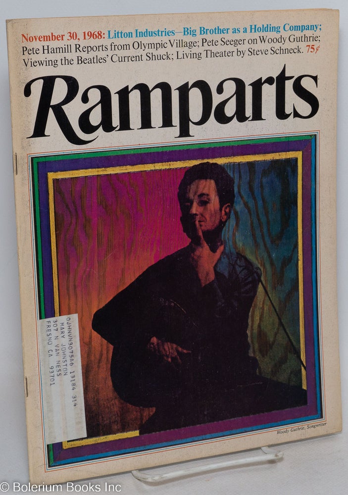 Cat.No: 230817 Ramparts: vol. 7, #8 November 30, 1968. Robert Scheer.