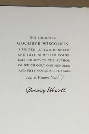 Good-bye Wisconsin [signed]