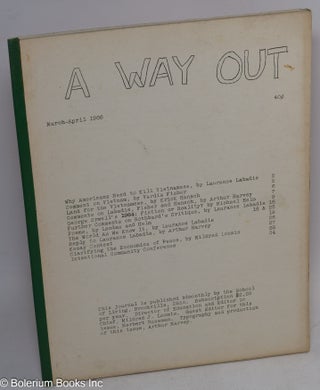 Cat.No: 231104 A Way Out: March-April 1966. Mildred J. Herbert Roseman Loomis, eds, and