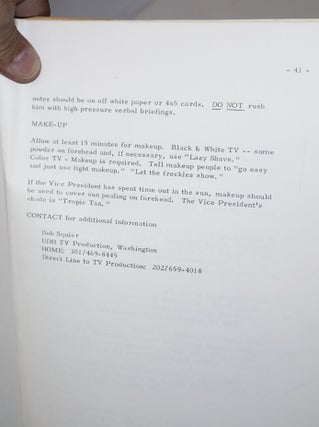 United Democrats for Humphrey; Manual of Instructions for Advancemen, June 14, 1968