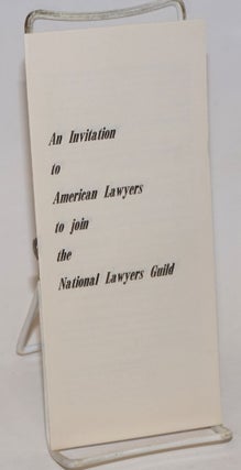 Cat.No: 231314 An invitation to American lawyers to join the National Lawyers Guild....