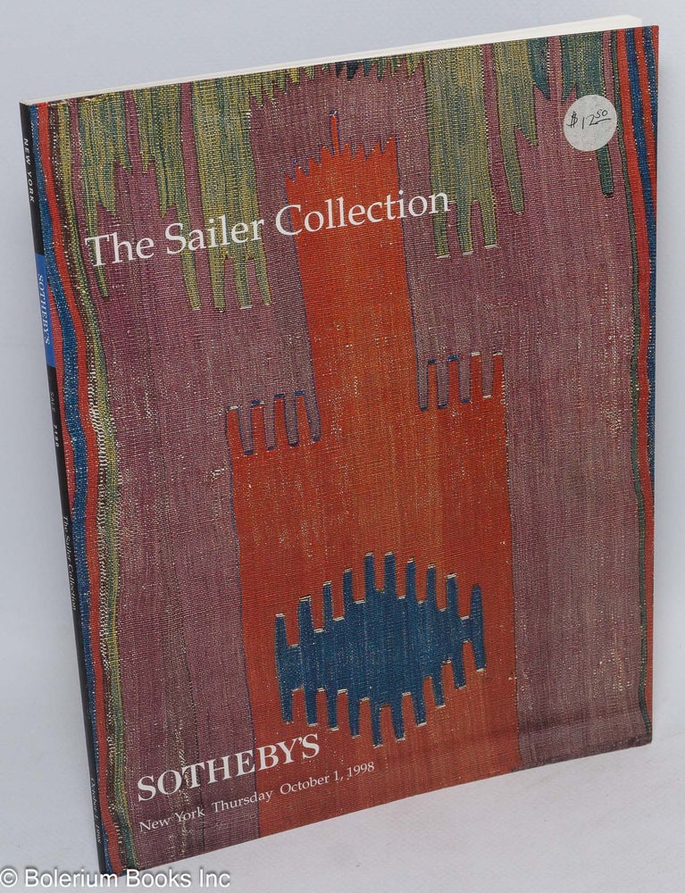 Cat.No: 232182 The Sailer Collection, Lots 1-92; Sotheby's New York Thursday October 1, 1998. Alan for Sotheby's Marcuson, introductory essay.