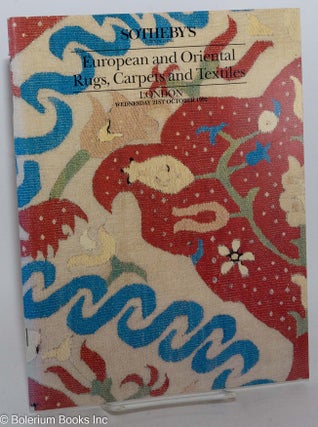 Cat.No: 232187 European and Oriental Rugs, Carpets and Textiles; London Wednesday 21st...