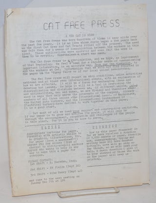 Cat.No: 232188 Cat Free Press, [vol. 1, no. 1, 1970?