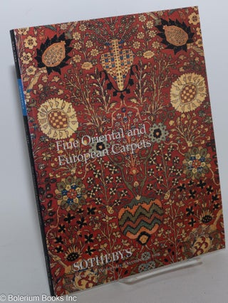 Cat.No: 232221 Fine Oriental and European Carpets; Sotheby's New York Wednesday December...