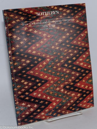 Cat.No: 232225 Fine Oriental and European Carpets; Sotheby's New York Wednesday April...