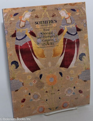 Cat.No: 232226 Fine Oriental and European Carpets; Sotheby's New York Wednesday December...