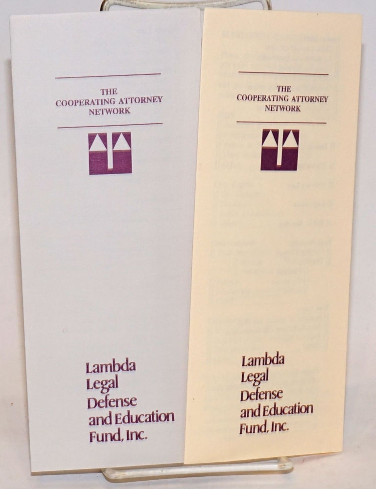 Cat.No: 232910 The Cooperating Attorney Network [two brochures