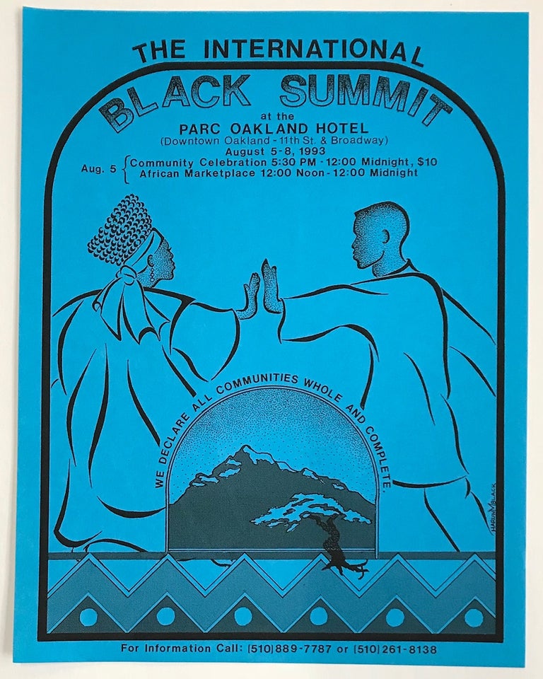Cat.No: 233027 The International Black Summit [handbill]. Harun M. Black, artist.