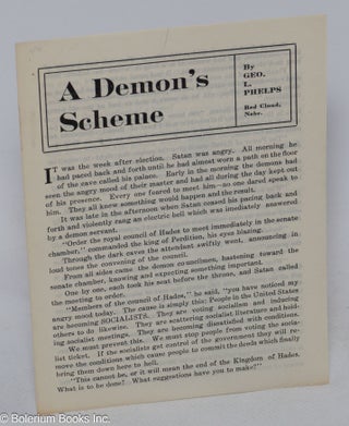 Cat.No: 233281 A demon's scheme. George L. Phelps