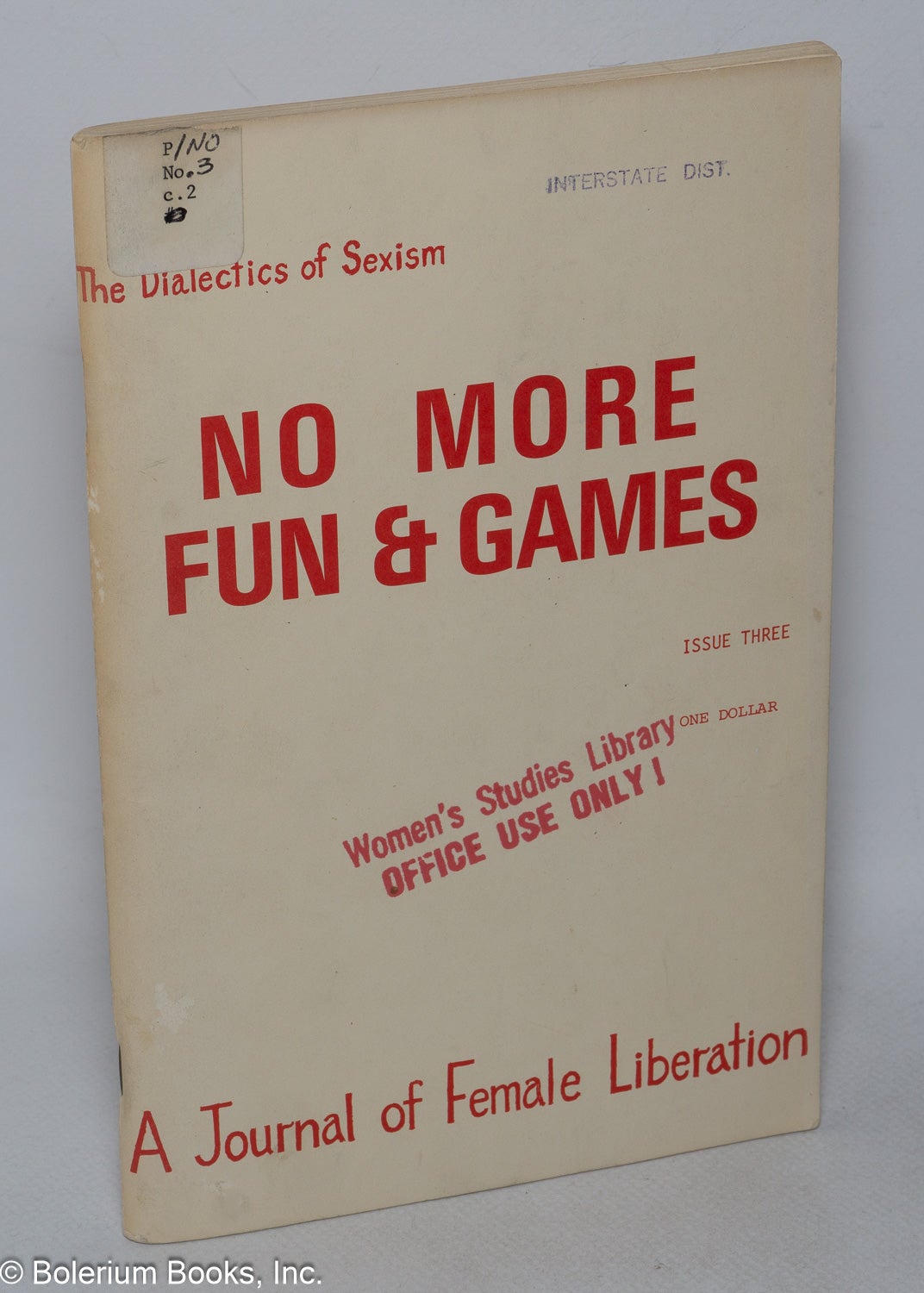 No More Fun And Games A Journal Of Female Liberation 3 November 1969