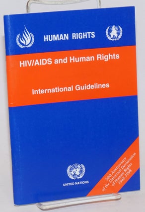 Cat.No: 234013 HIV/AIDS and human rights; international guidelines, Second International...