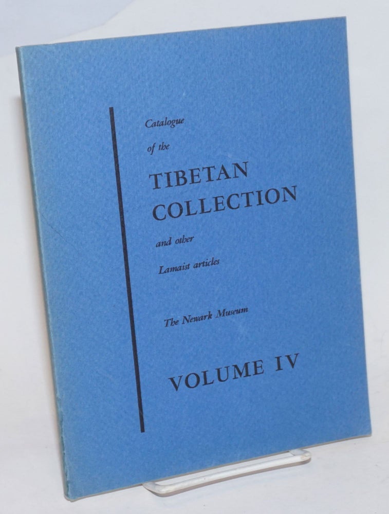 Cat.No: 234219 Catalogue of the Tibetan collection and Other Lamaist Material in the Newark Museum. Volume IV: Textiles - Rugs - Needlework - Costumes - Jewelry. Eleanor Olson, cataloguer.