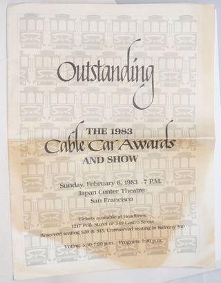 Cat.No: 234310 Outstanding; the 1983 Cable Car Awards & Show Sunday, February 6, 1983...