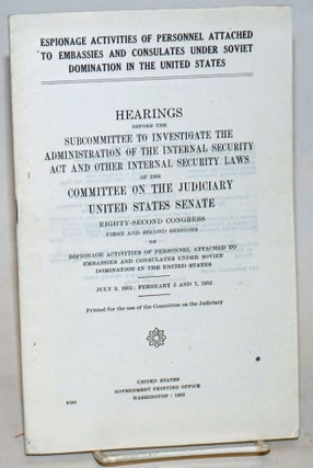 Cat.No: 234745 Espionage activities of personnel attached to embassies and consulates...