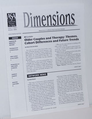 Cat.No: 234990 Dimensions: newsletter of the mental health and aging network; vol. 12,...