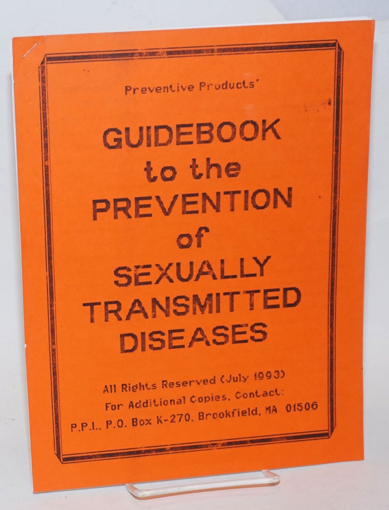 Cat.No: 235082 Preventative Products Guidebook to the Prevention of Sexually Transmitted Diseases