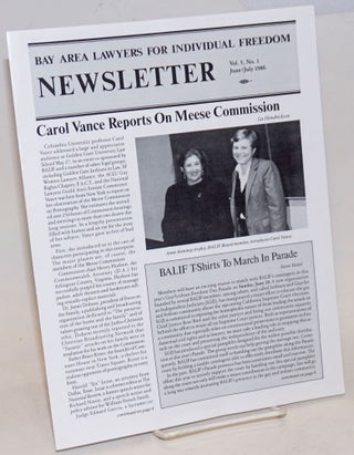Cat.No: 235251 Bay Area Lawyers for Individual Freedom Newsletter: vol. 4, #1, June/July...