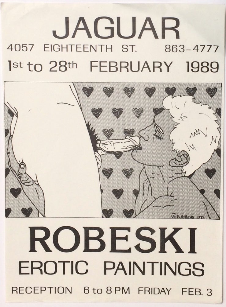 Cat.No: 235368 Robeski: erotic paintings [handbill for a show at Jaguar in San Francisco]. D. Robeski.