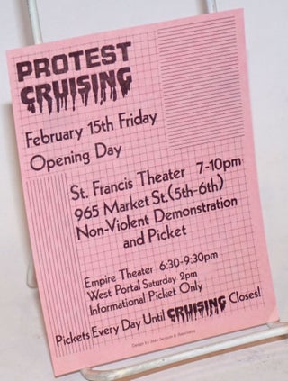 Cat.No: 235385 Protest Cruising. February 15th Friday, Opening Day [leaflet