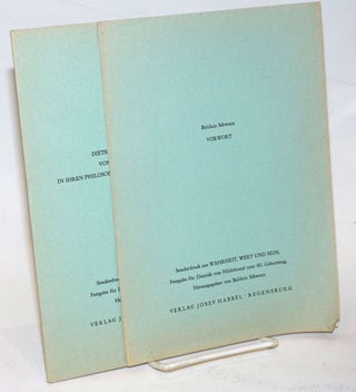 Cat.No: 235515 [2 pamphlets]: Dietrich von Hildebrands Lehre von der "Soseinserfahrung"...