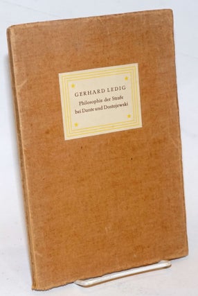 Cat.No: 235516 Philosophie der Strafe bei Dante und Dostojewski. Gerhard Ledig