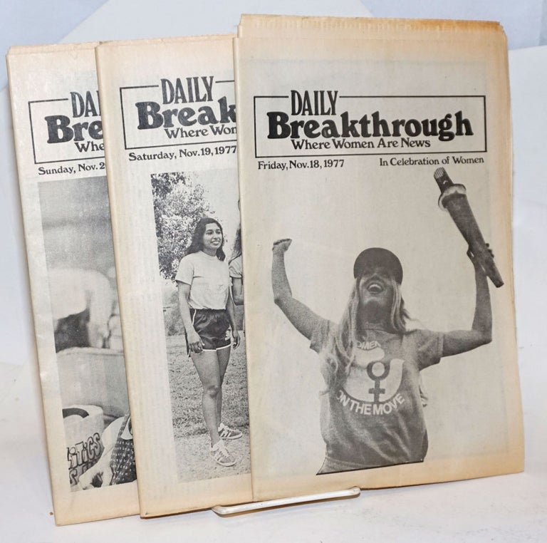 Cat.No: 235521 Daily Breakthrough: where women are news; in celebration of women [all three issues]