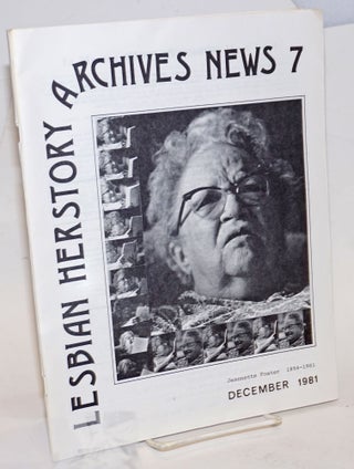Cat.No: 235540 Lesbian Herstory Archives: newsletter #7, December, 1981; Jeanette Foster,...