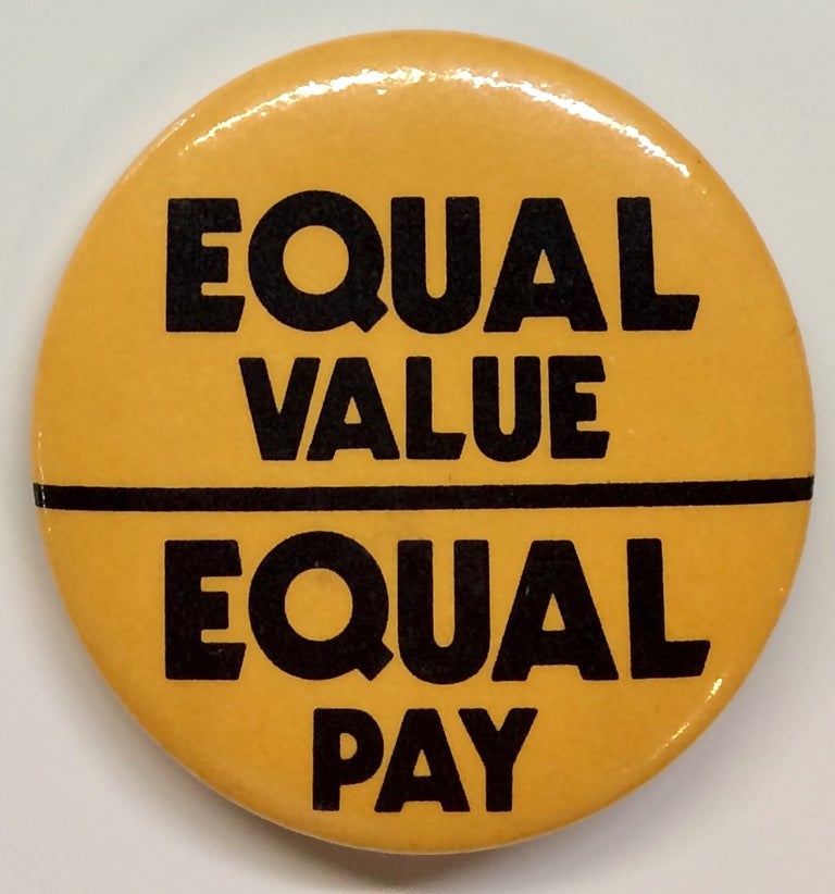 Cat.No: 235703 Equal value / Equal pay [pinback button]