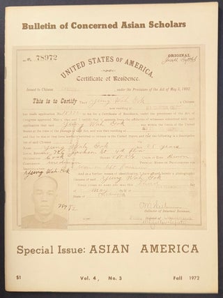 Cat.No: 235859 Bulletin of Concerned Asian Scholars. Vol. 4 no. 3 (Fall 1972). Special...