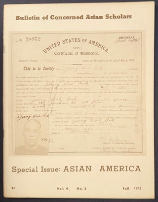 Cat.No: 235859 Bulletin of Concerned Asian Scholars. Vol. 4 no. 3 (Fall 1972). Special...