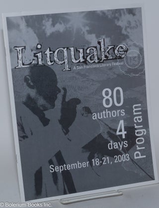 Cat.No: 235883 Litquake: a San Francisco literary festival September 18-21, 2003