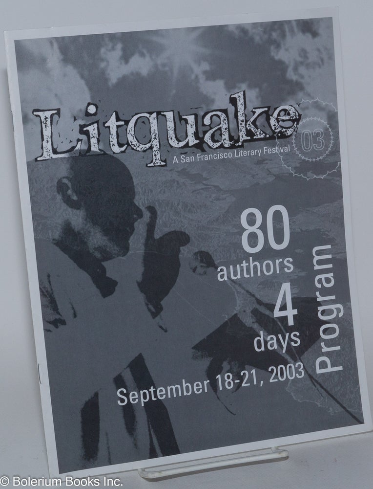 Cat.No: 235883 Litquake: a San Francisco literary festival September 18-21, 2003