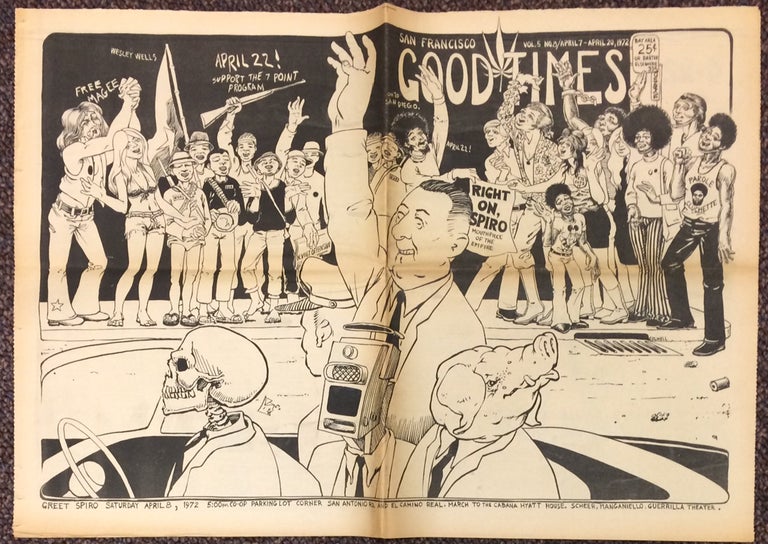 Cat.No: 235930 Good Times: vol. 5, #8, April 7 - 20, 1972. Guy Colwell Good Times Commune.