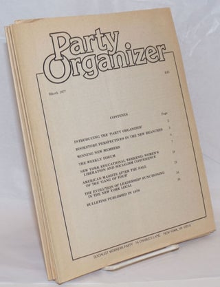 Cat.No: 236049 Party organizer, vol. 1, no. 1, March 1977 to no. 5, December 1977....