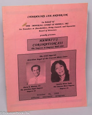 Cat.No: 236427 Charmaine Lee Anderson on behalf of the Imperial Court of Hawaii, Inc.,...