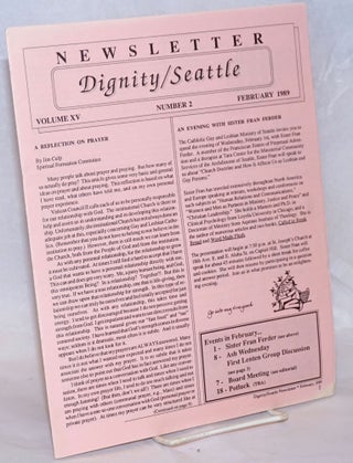 Cat.No: 236477 Dignity/Seattle Newsletter: vol. 15, #2, February 1989. Leo Egashira, Ken...