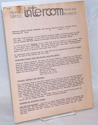 Cat.No: 236499 Intercom; #2. August 1, 1972 Indochina Summer News and Resources