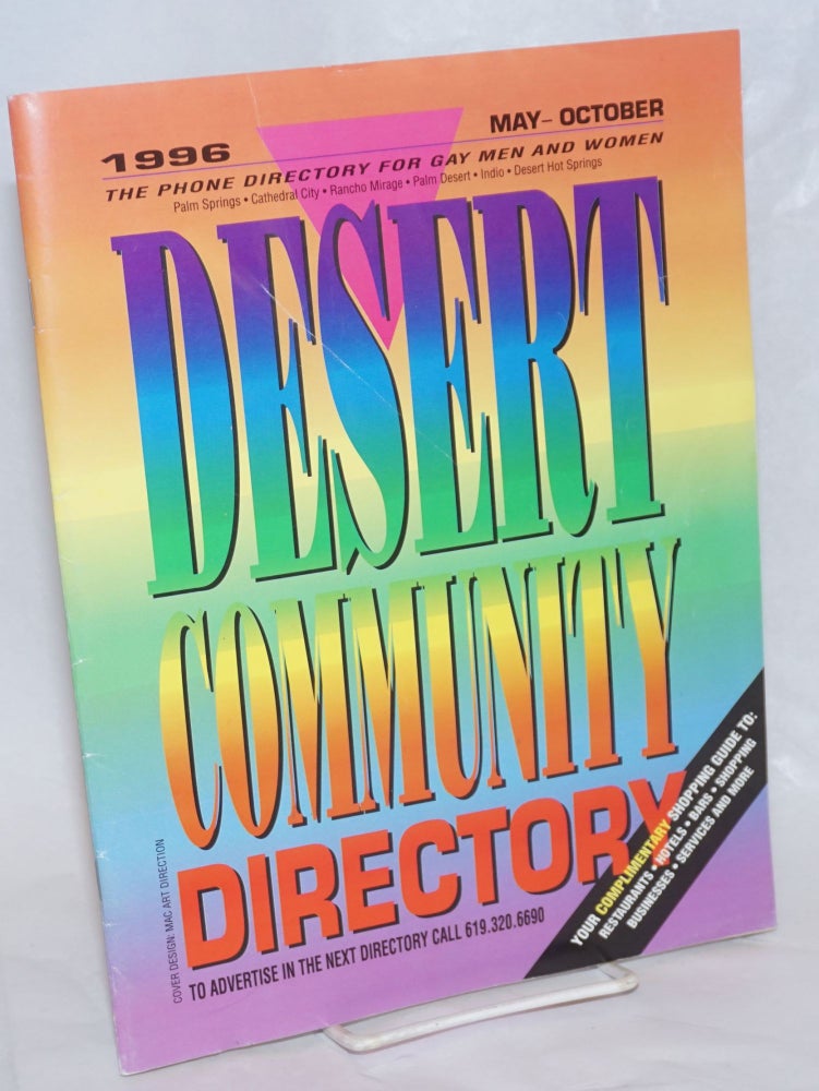 Cat.No: 236733 Desert Community Directory: the phone directory for gay men and